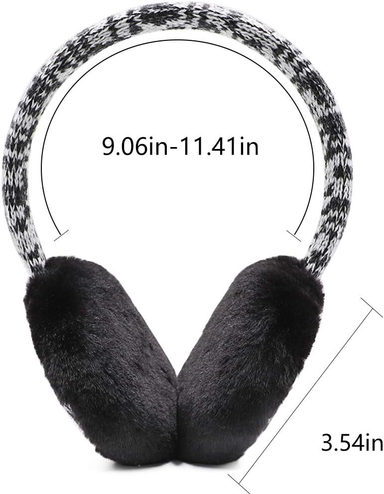 BUTITNOW Kids Knit Earmuffs Soft Plush Comfortable Winter Outdoor Ear Warmers for Boys Girls Age 4-16 Years - Image 1